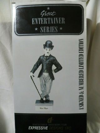 Charlie Chaplin 14 " Great Entertainer Series Ceramic Figurine