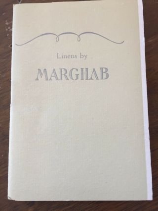 Marghab Madeira Embroidered Linens Book Pamphlet Vhtf History