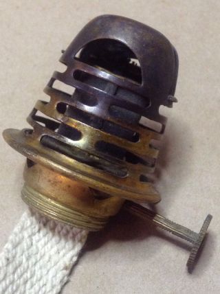 Rare E.  Miller & Co Oil Lamp Burner 7/8 " Dia Thread