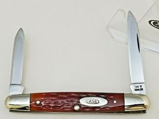 1965 - 69 Case Xx Usa 06263 Eisenhower Pen Knife 3 1/8 " Red Bone Handles