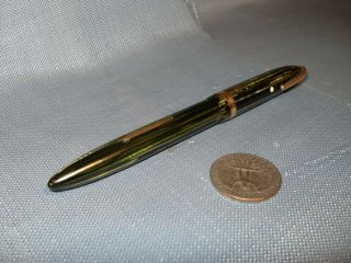 Vintage Sheaffer Lifetime Green Striped White Dot Fountain Pen