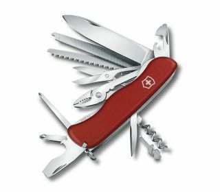 Red Victorinox Workchamp Slide - Lock Swiss Army Pocket Knife 111mm Oht Hercules