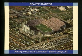 Sports Stadium Postcard State College Pennsylvania Pa Beaver Stadium Football