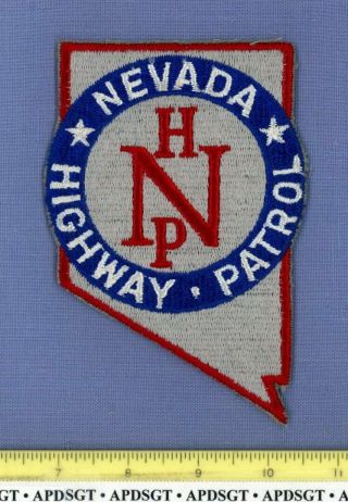 Nevada Highway Patrol (old Vintage) Police Patch State Shape Full Embroidery