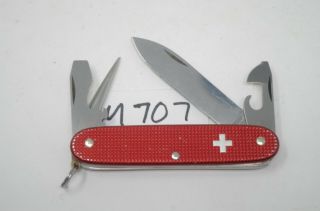 Red Victorinox Old Cross Pioneer Standard Issue Alox Pocket Soldier Knife Wenger 2