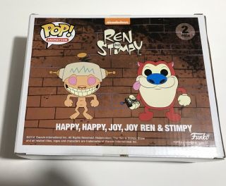 Funko Pop Ren and Stimpy Happy,  Happy,  Joy,  Joy LE 2500 SDCC Rare 3