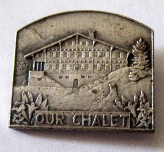 Vintage Girl Scout Our Chalet Pin Official Switzerland International Hostel