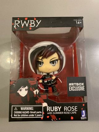 Rwby Ruby Rose W/summer Rose Cape Rtbox Exlusive Figurine