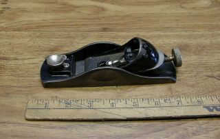 Vintage Millers Falls No.  57 Low Angle Adjustable Throat Block Plane,  2 " X 7 ",  Vg