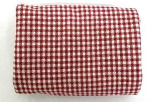 Red And White Gingham Print Checkered Woven Fabric Table Cloth Rectangle Picnic