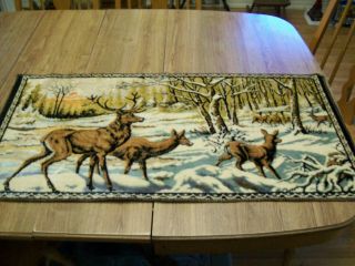 Vintage Heavy Material Deer Tapestry