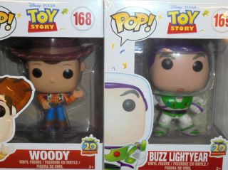 Funko Pop Disney Pixar Toy Story Buzz Lightyear & Woody Figure Set Of 2 Figure