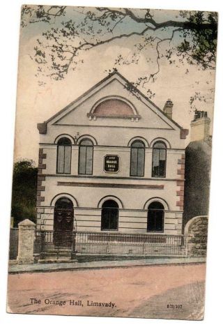 Limavady,  Orange Hall,  Derry / Londonderry,  Septia,  Postcard,  Posted 1926 To Usa