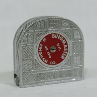 Vintage W Bingham & Co Bingmaster 10ft Tape Measure No.  5210 W/ Lufkin Blade