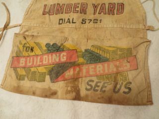 Vintage Carpenter ' s Nail Bag Apron Krugs ' Lumber Yard 4