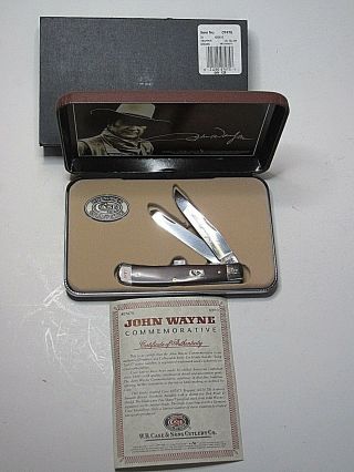 John Wayne Case Folding Knife Trapper Nib Limited Rare Nos Numbered Exc