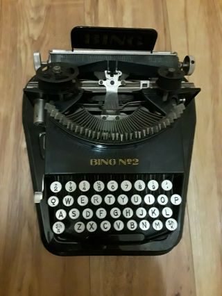 RARE Vintage Antique 1920’s Bing No.  2 Compact Portable German Typewriter 2