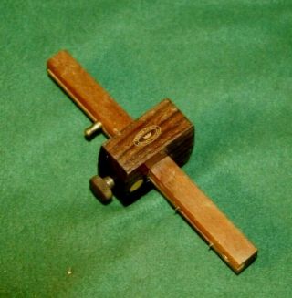 Fine Showy Crown Tools,  Sheffield England Wood & Brass Scribe Square Inv Bl05