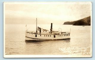 Fort Seward,  Ak - Early 1900s View Of Harbor Steamboat Peterson - Photo Rppc