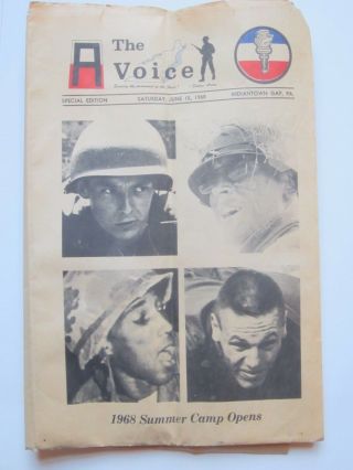 Vintage U.  S.  Army Rotc Basic Camp Newspaper - Fort Indiantown Gap Pa - 1968 - B