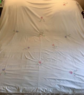 An Embroidered Butterflies Bed Sheet For A Crafts Person In Poor.