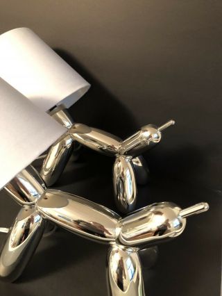 Plastic Chrome Balloon Dog Table Lamps With Shades