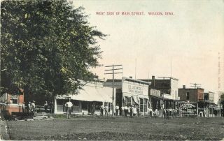 1909 West Side Of Main Street,  Lockwood General Store,  Weldon,  Iowa Postcard
