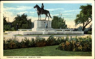 Confederate General Nathan Bedford Forrest Monument Memphis Tennessee 1924