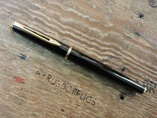 Vintage Laque Black Pitney Bowes Waterman Hemisphere Rollerball Pen France