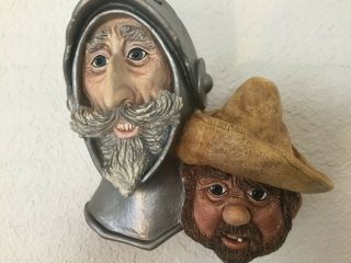 Bossons Chalkware Head Don Quixote And Sancho