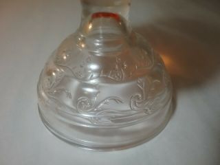 Antique Vintage 1940/50 ' S Eagle Burner Kerosene Oil Lamp Clear Glass With Dec BS 2
