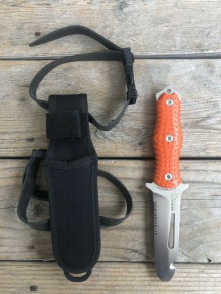 Boker Alli Mac Rescue Knife - Diver - Sheath - Straps - Made In Italy