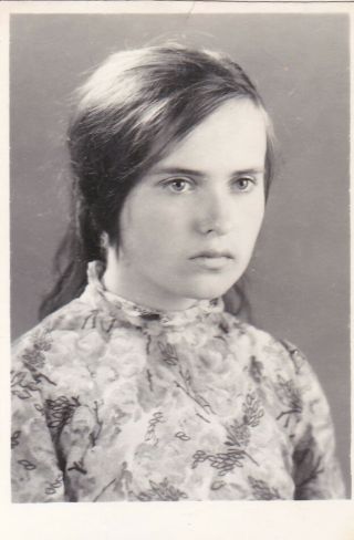 1973 Pretty Young Girl Woman Fashion Old Soviet Russian Photo