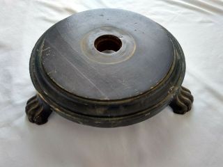 Antique Claw Foot Floor Lamp Base Part Wood Cast Iron