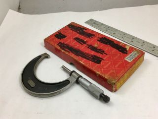 Vintage Ls Starrett 2 - 3 " Micrometer T22xrl,  Tenths,  Carbide,  Lock,  Nr
