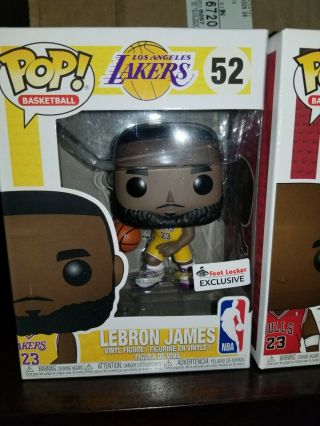 Funko Pop Lebron James Lakers 52 Footlocker Exclusive and Michael Jordan 54 2