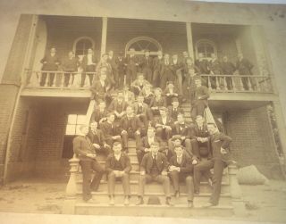 Rare Antique American Ohio State University Students Military Cabinet Photo Dog