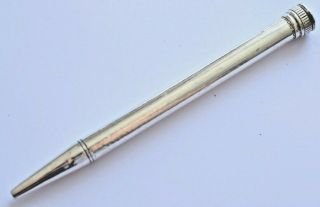 Antique / Vintage Sampson Mordan & Co Sterling Silver Pencil 10.  5 Cm Long