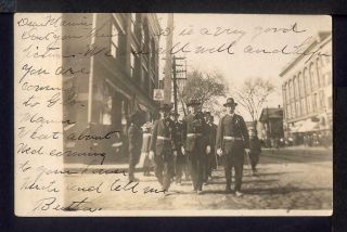1907 Salem Ma Gar Marching Parade Real Photo Postcard Rppc Memorial Day