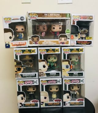 Funko Pop Movie Tv Set Troopers Mac Farva Signed Grease Bluth Delarge
