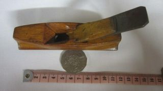 Vintage Old Tool Small Hand held Block Radius Plane 11.  5cm long Rare 100 yrs old 2