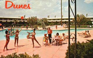 Las Vegas,  Nevada,  Nv,  Dunes Hotel Pool,  Chrome Vintage Postcard G5435