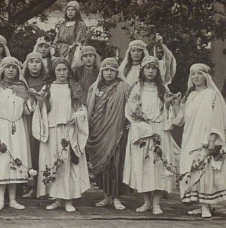May 26,  1921 Real - photo postcard  La Danse des Israelites ,  corp de ballet. 2