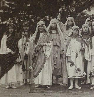 May 26,  1921 Real - photo postcard  La Danse des Israelites ,  corp de ballet. 3