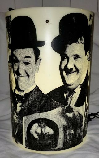 Vtg Retro Laurel & Hardy Comedy Team Hanging Lamp Black White Sepia Photos 68 "