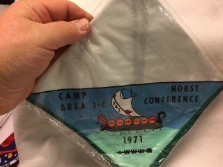(tb) Boy Scouts - 1971 Area 1 - C - Oa Conference @ Camp Norse Neckerchief In Pkg.