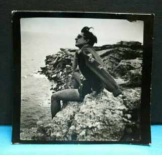 Vintage 1950s The Crazy Boy Of Summer 6x6cm Gay Interest Swimsuit Photograph Exc