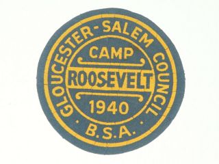 Camp Patch - Gloucester Salem Council 1940 Camp Roosevelt - Felt