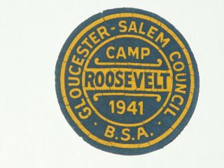 Camp Patch - Gloucester Salem Council 1941 Camp Roosevelt - Felt