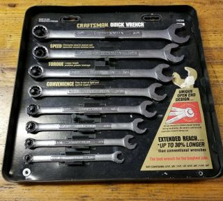 Craftsman V Wrenches • Vintage Open Box End Wrench Mechanic Automotive Set ☆USA 2
